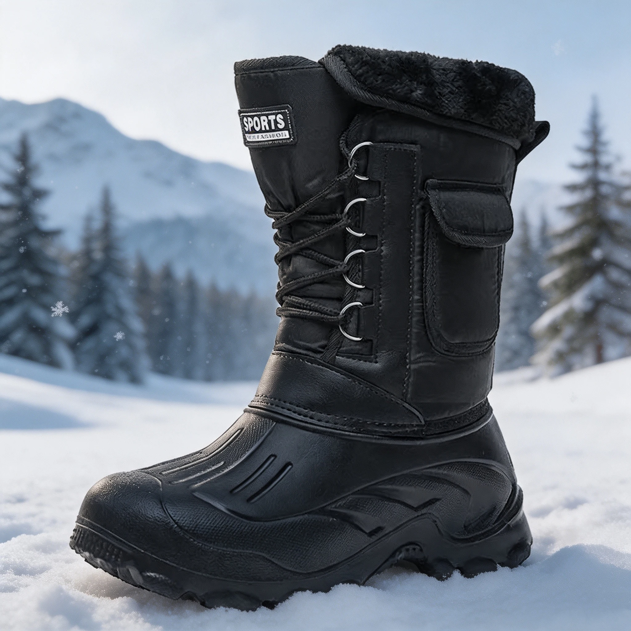 Fishing Hook - Botas de Nieve para Hombre, Zapatos