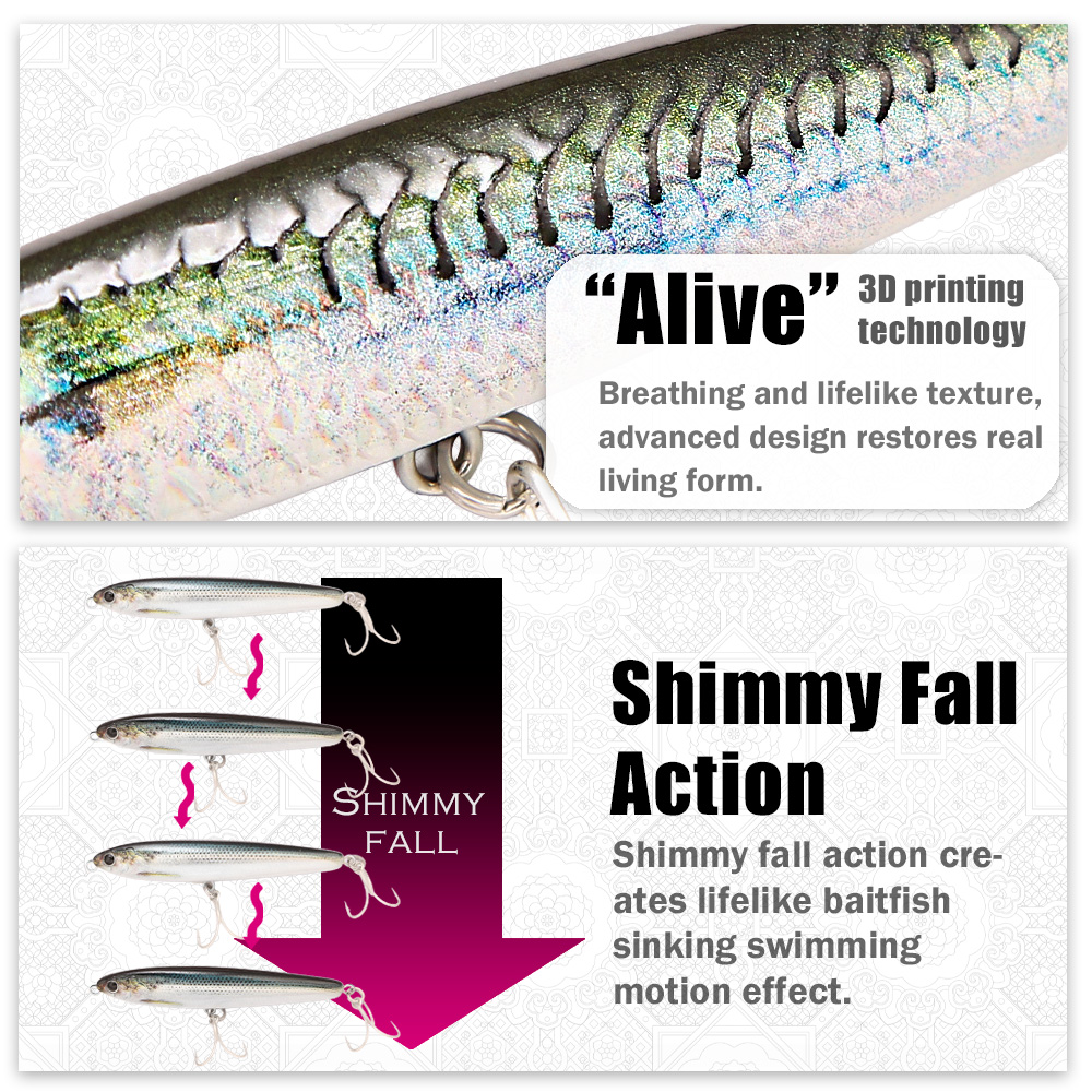 Señuelo de pesca tipo lápiz B& - Fishing Hook Treble reseña y precio