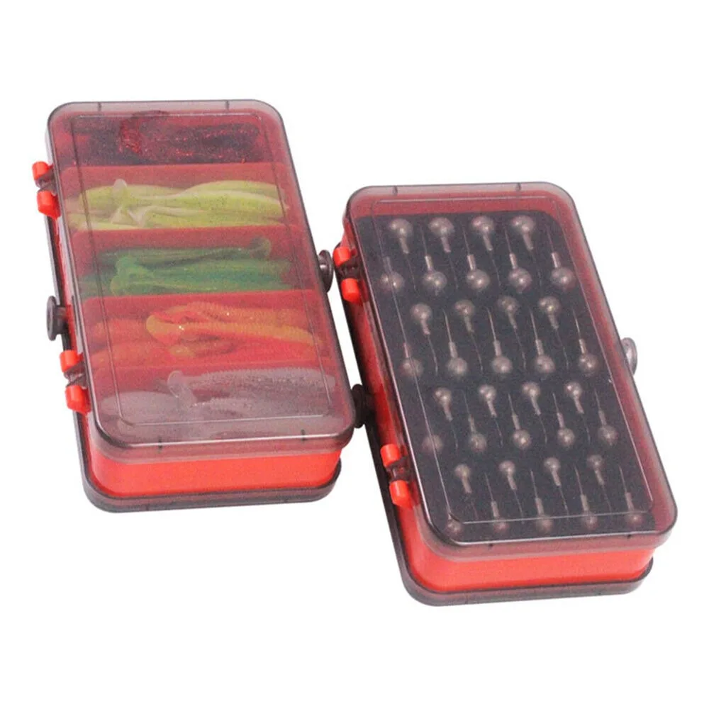 Caja de cebo dividida de doble - Fishing Hook Jig reseña y precio
